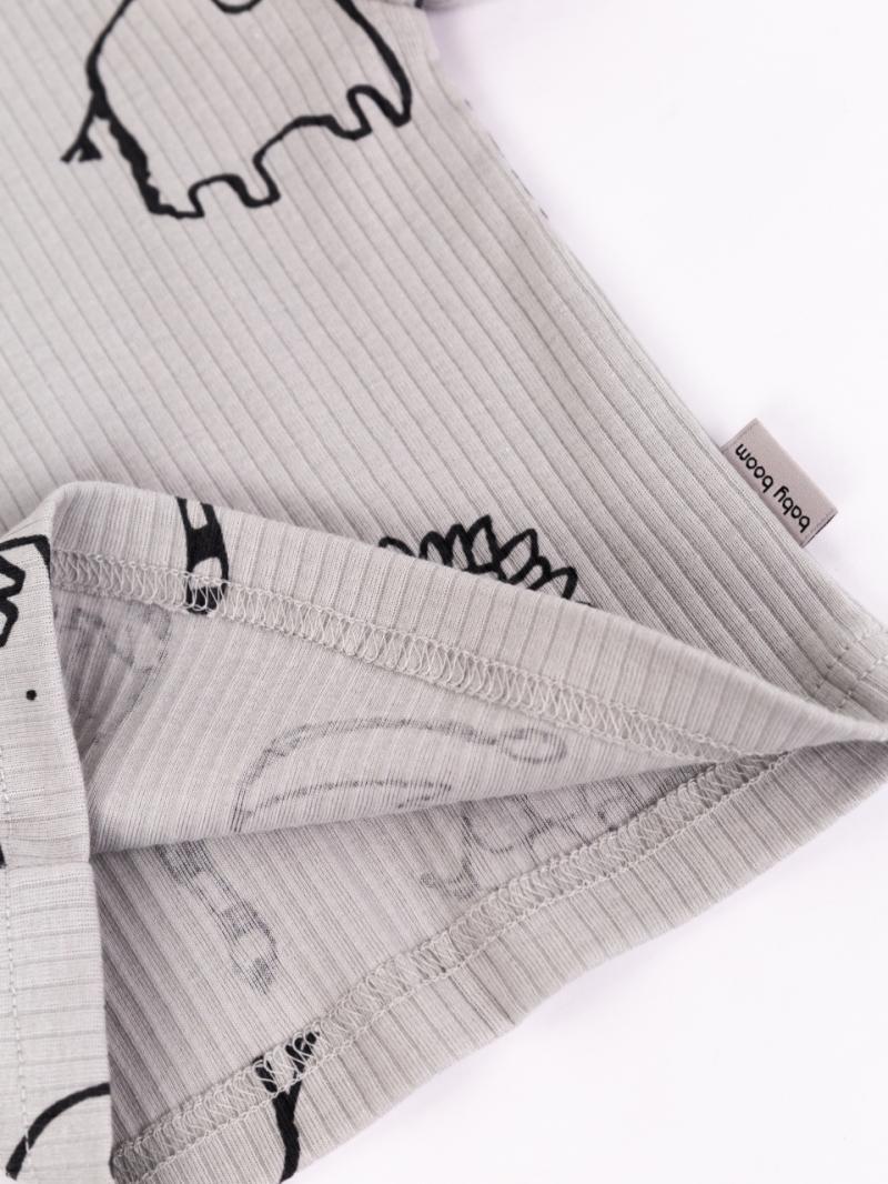 картинка Футболка для мальчика Baby Boom Ф88/19-К Сафари на сером я736 от магазина детских товаров ALiSa