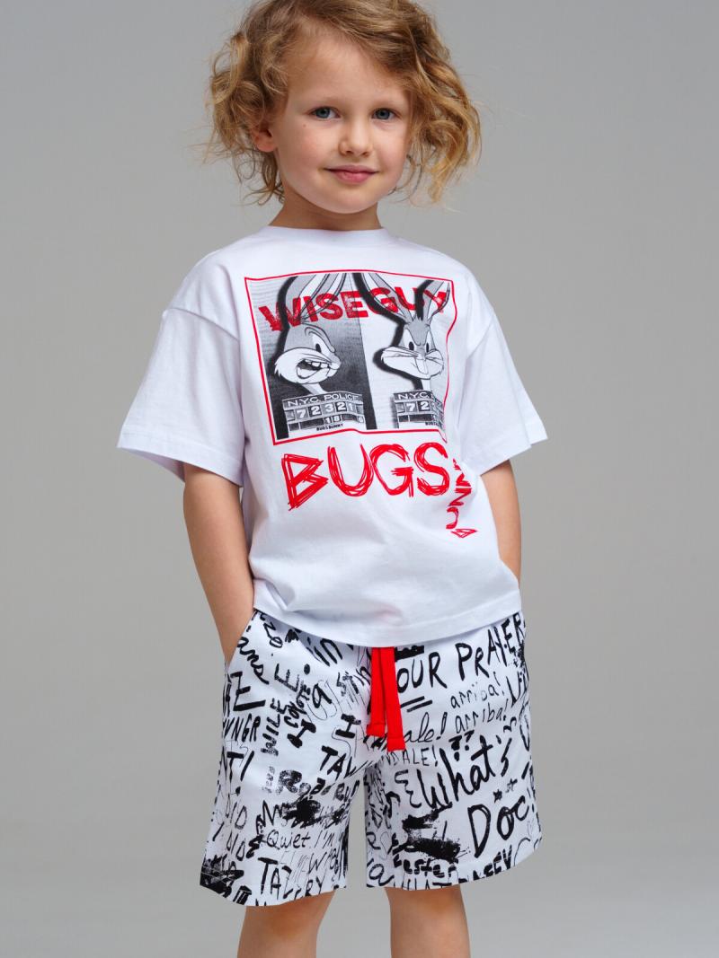 картинка Пижама для мальчика PL 12432008 Белый черный красный от магазина детских товаров ALiSa