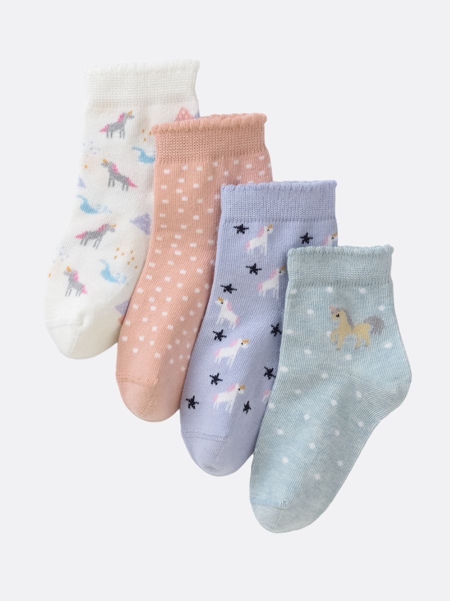 картинка Носки для девочки Artie 4 пары 4-3d958 Голубой от магазина детских товаров ALiSa