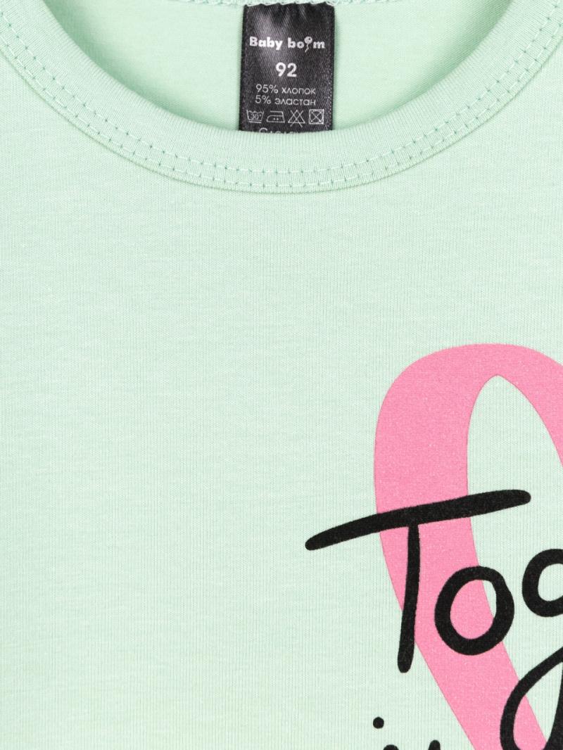картинка Футболка для девочки Baby Boom Ф106/4-К Серебристая мята Б117 от магазина детских товаров ALiSa