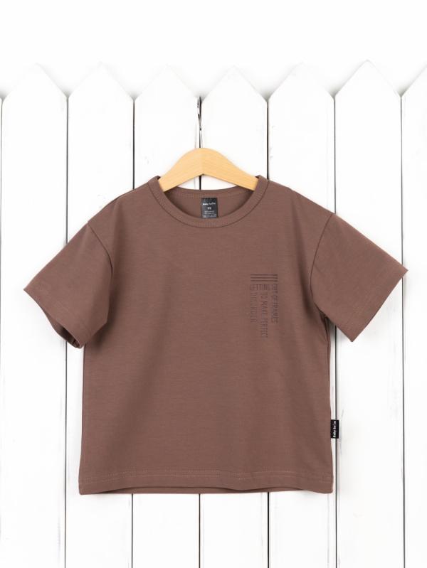 картинка Футболка для мальчика Baby Boom Ф154/2-К Кофе Б119 от магазина детских товаров ALiSa