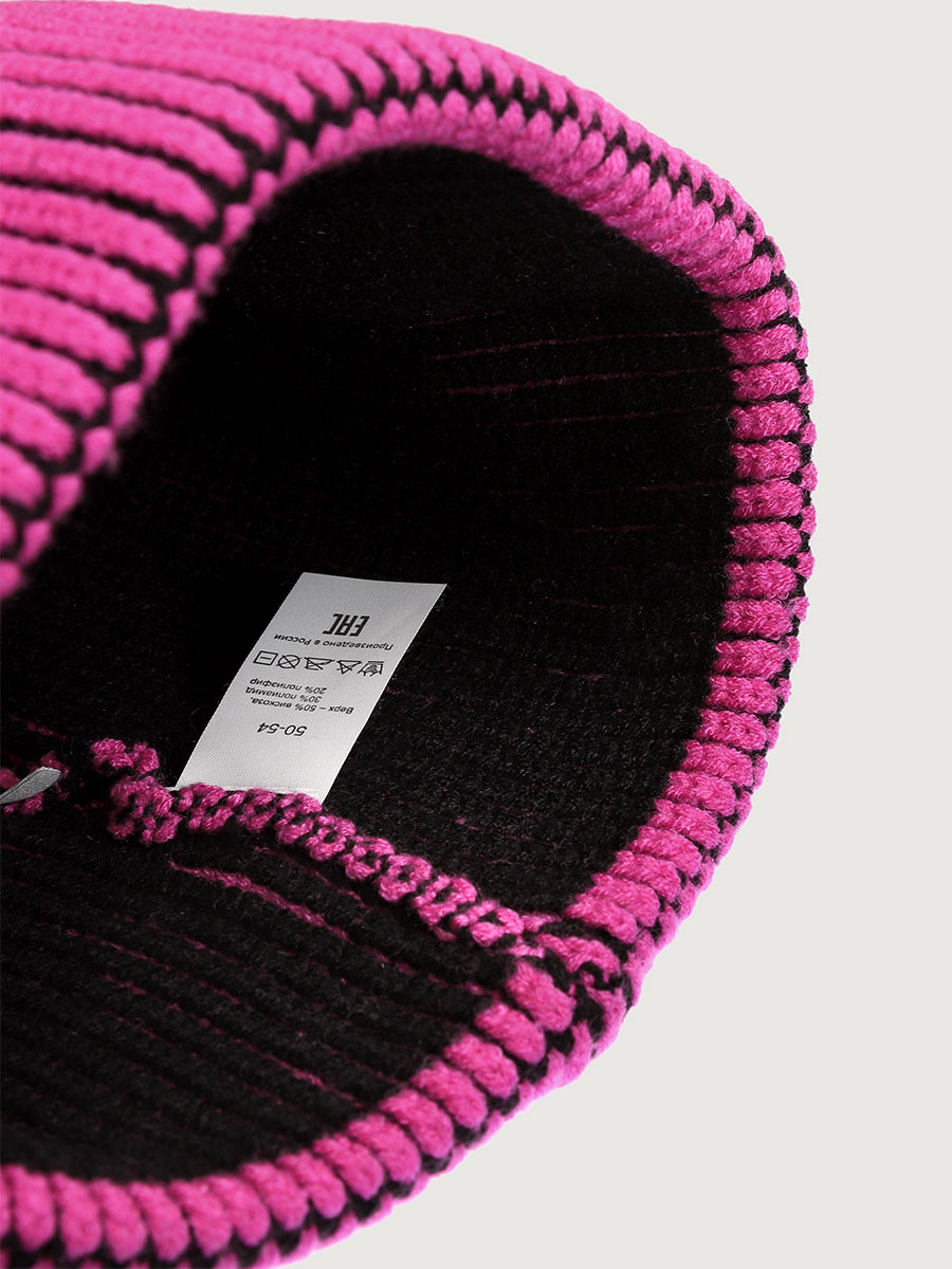 картинка Шапка для девочки NIKASTYLE 11м11025 Фуксия черный от магазина детских товаров ALiSa