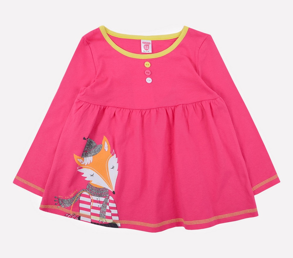картинка Платье для девочки Crockid К 5519 темно-розовый1 от магазина детских товаров ALiSa