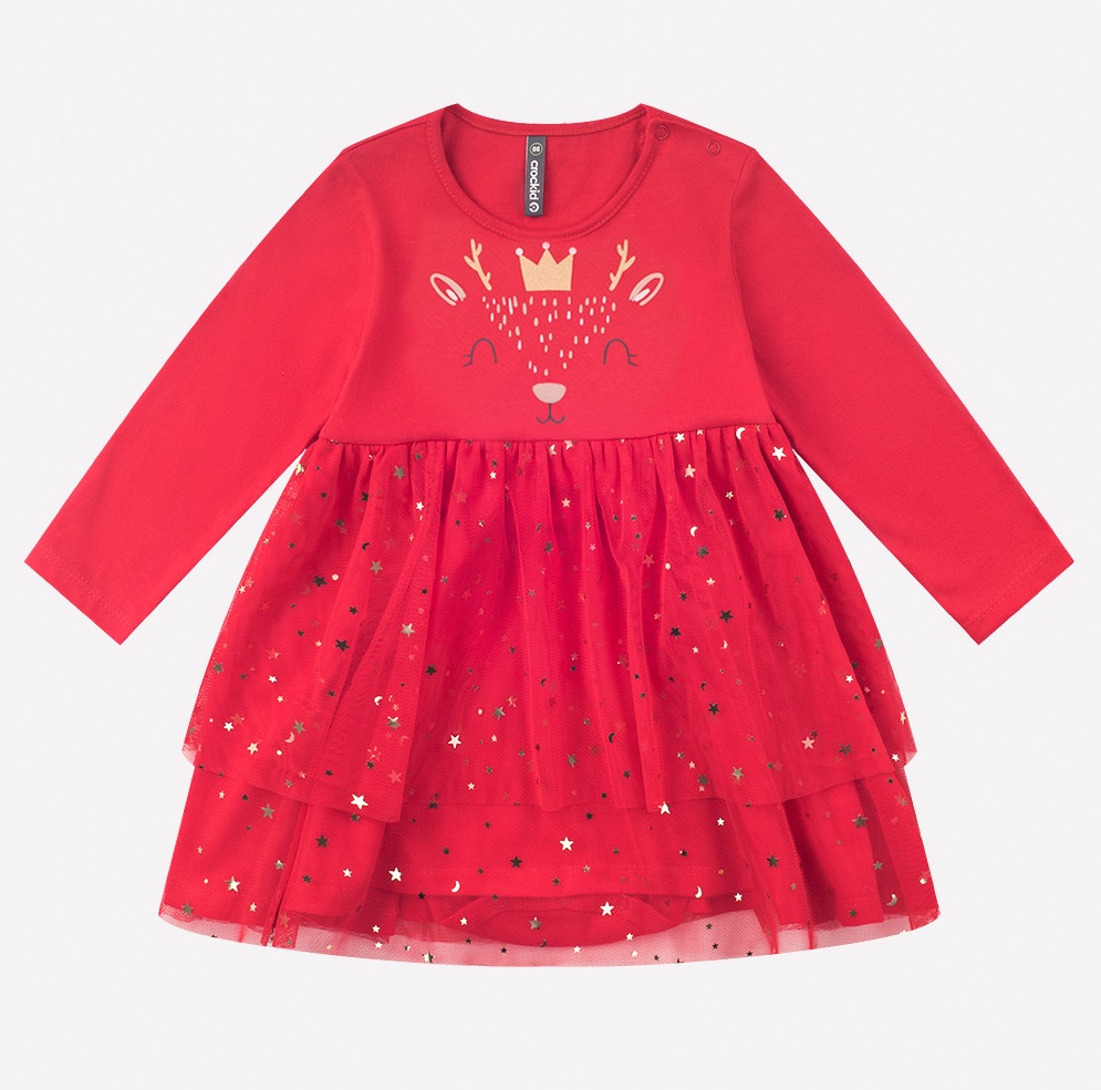 картинка Платье Полукомбинезон для девочки Crockid К 6234 красный от магазина детских товаров ALiSa