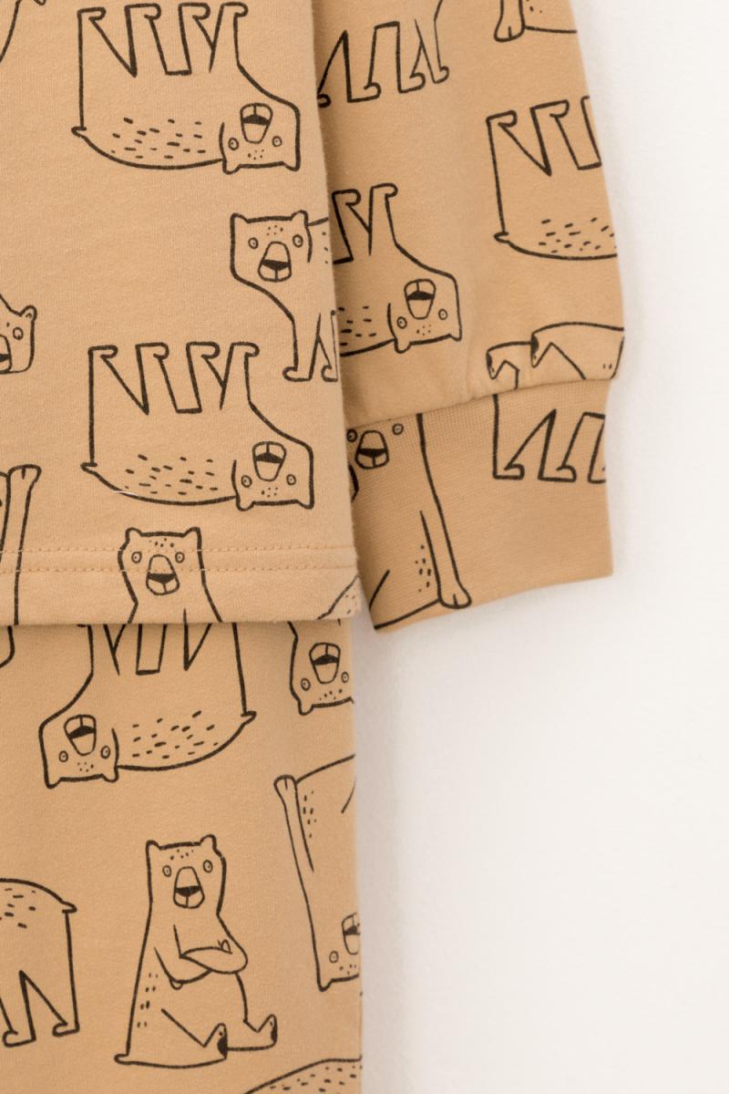 картинка Пижама для мальчика Crockid К 1587 итальянский песок, медведи от магазина детских товаров ALiSa