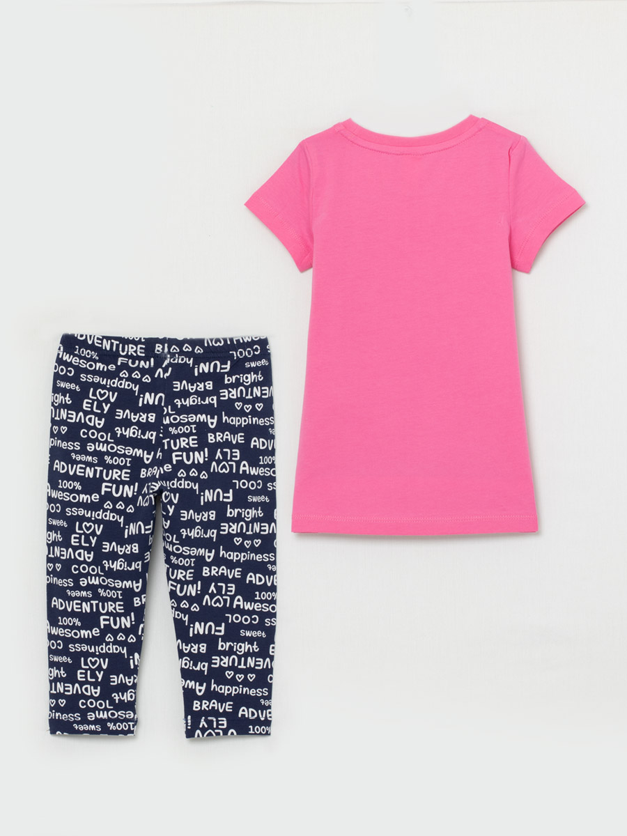 картинка Комплект для девочки Сherubino CWKG 90069-27 Розовый + Темно-синий от магазина детских товаров ALiSa