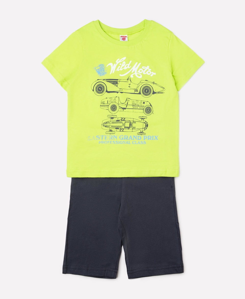 картинка Комплект для мальчика Crockid К 2670 ярко-зеленый + темно серый от магазина детских товаров ALiSa