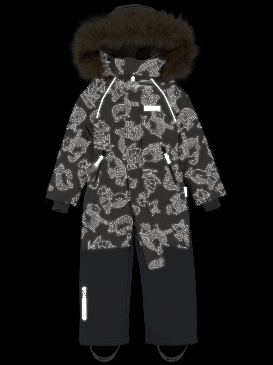 картинка Комбинезон зимний для девочки NIKASTYLE 8з0124 з24 Беж серый от магазина детских товаров ALiSa