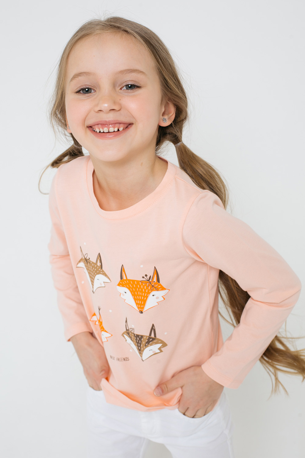 картинка Джемпер для девочки Crockid К 301409 светло-оранжевый к1276 от магазина детских товаров ALiSa