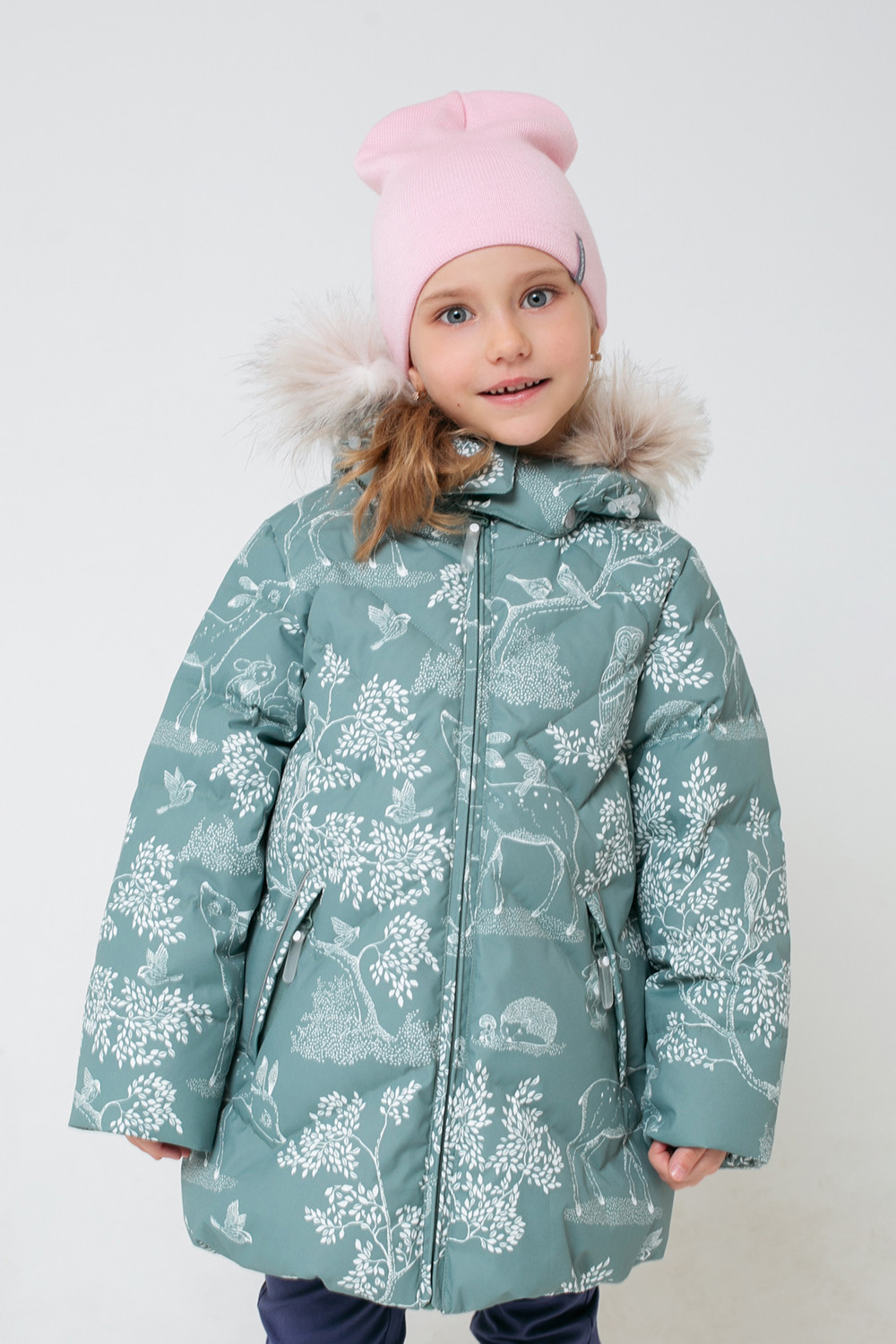 картинка Куртка пуховая удлиненная для девочки Crockid ВК 34055/н/3 УЗ от магазина детских товаров ALiSa