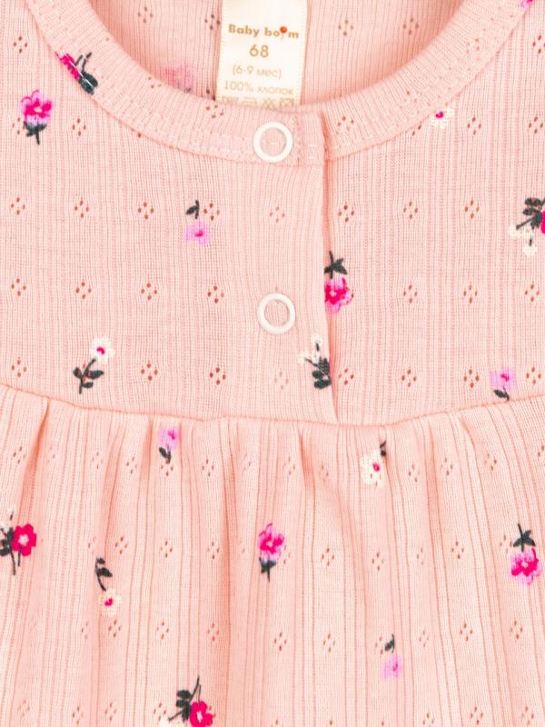 картинка Комбинезон для девочки Baby Boom К398/1-Р Цветочки на пудре от магазина детских товаров ALiSa