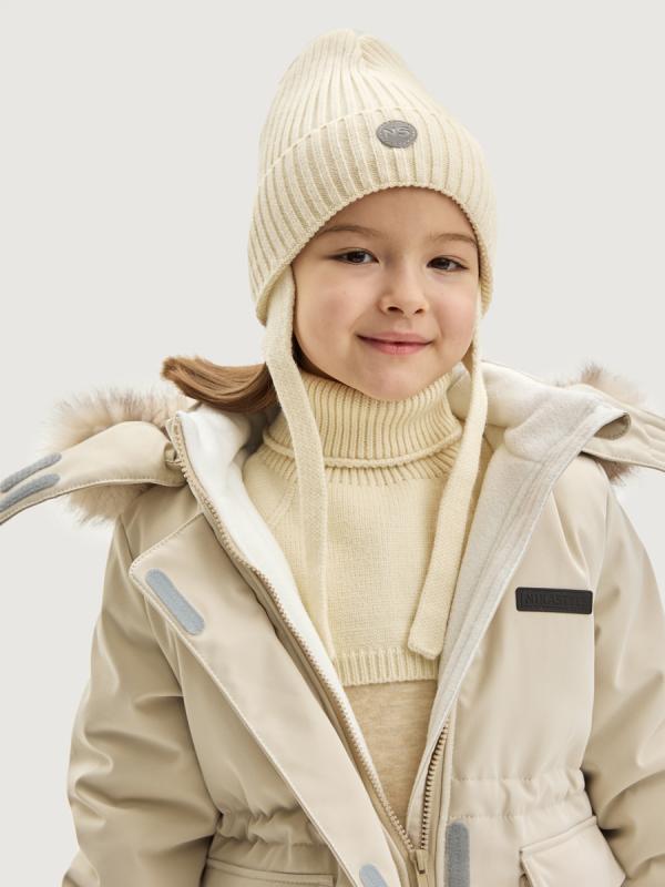 картинка Комплект шапка манишка для девочки NIKASTYLE 12з16025 Молоко от магазина детских товаров ALiSa