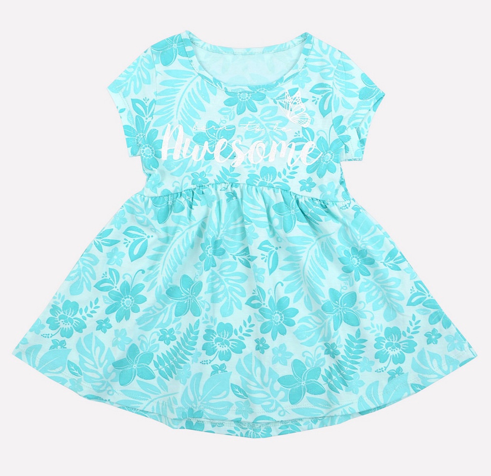 картинка Платье для девочки Crockd К 5405 тропики на светлом минте от магазина детских товаров ALiSa