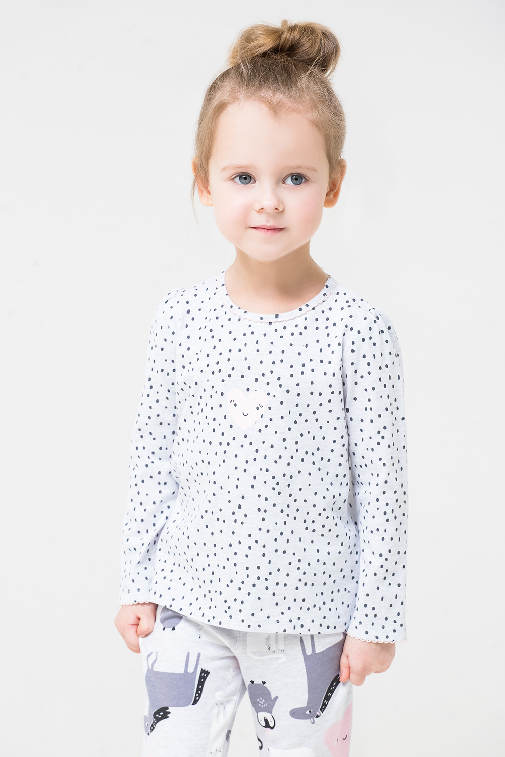 картинка Джемпер для девочки Crockid КР 301060 светло-серый меланж, крапинка к261 от магазина детских товаров ALiSa
