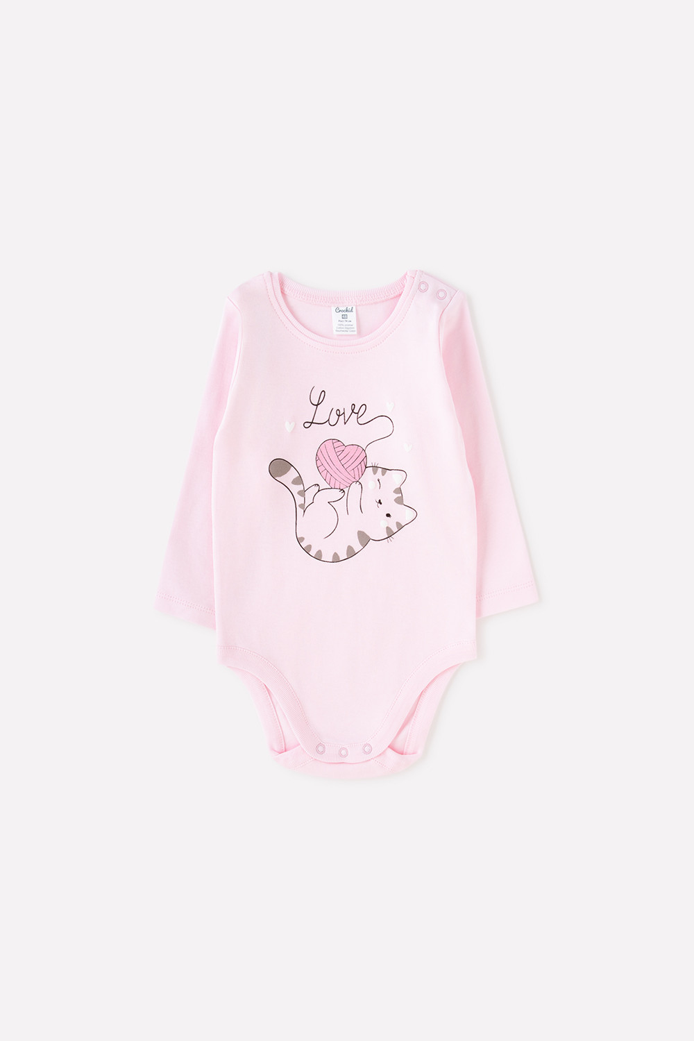 картинка Полукомбинезон для девочки Crockid К 6293 нежно-розовый (леопардовый котенок) от магазина детских товаров ALiSa