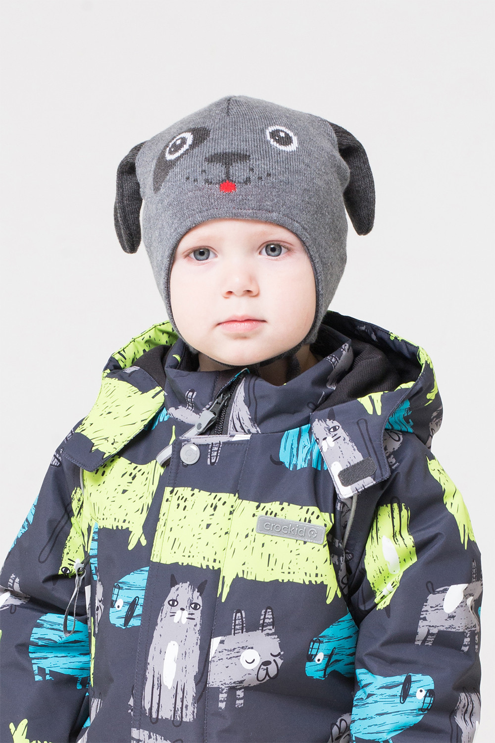 картинка Шапка детская Crockid КВ 20122 серый меланж от магазина детских товаров ALiSa