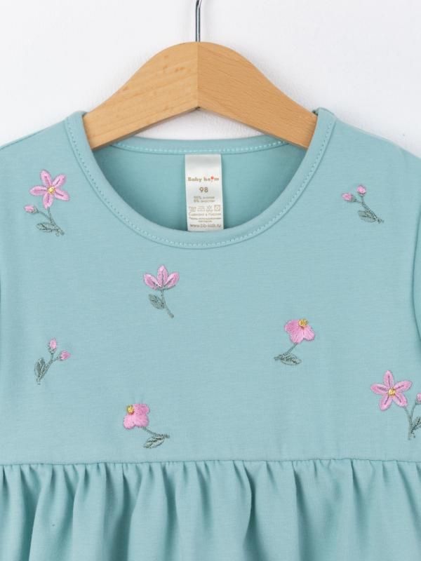 картинка Платье для девочки Baby Boom С266/2-К Мятно-голубой от магазина детских товаров ALiSa