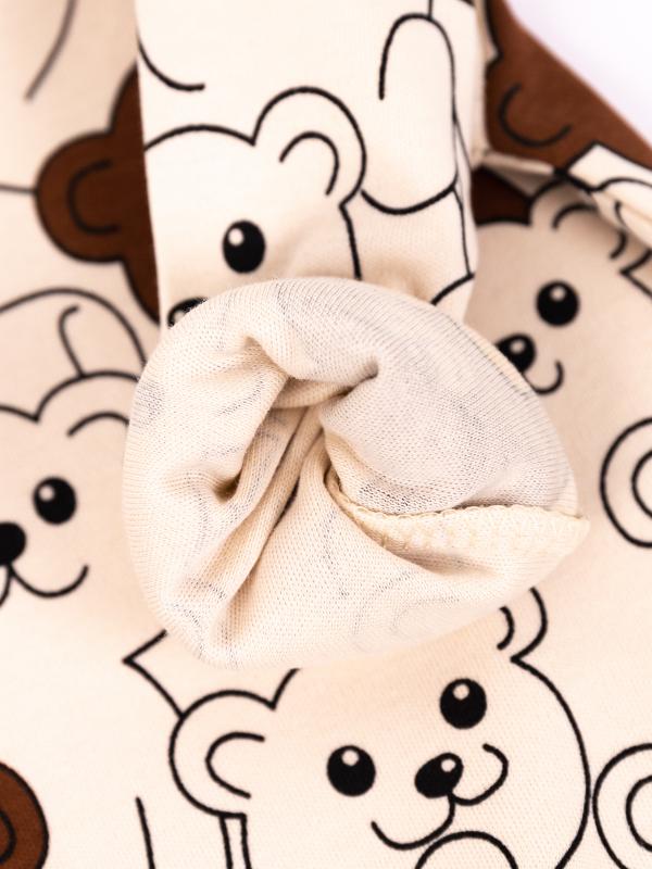 картинка Комбинезон на манжете Baby Boom К383/1-И я728 Мишки на бежевом от магазина детских товаров ALiSa