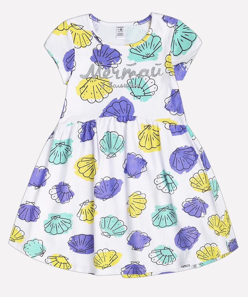 картинка Платье для девочки Crockid К 5405 волшебные ракушки на белом к1232 от магазина детских товаров ALiSa