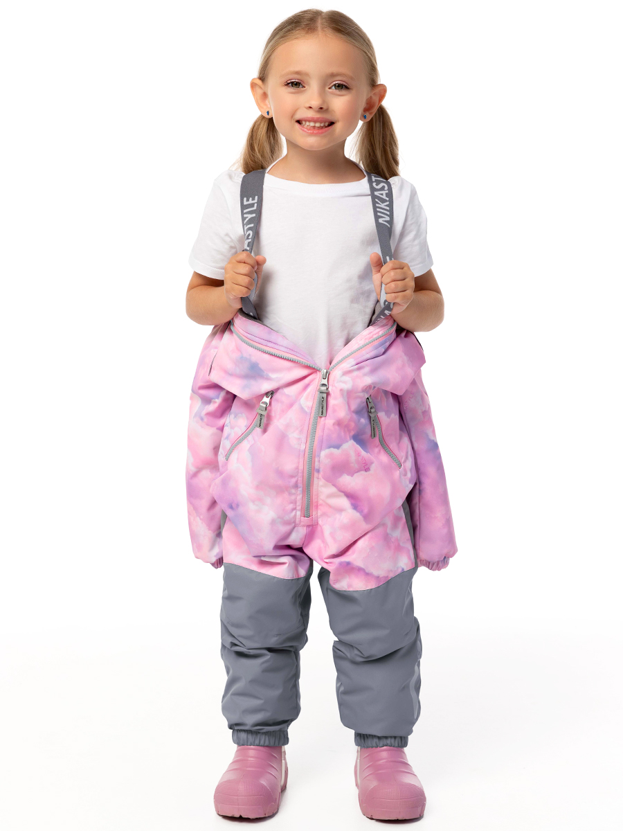 картинка Комбинезон утеплённый для девочки NIKASTYLE 8м0625 Розовый серый от магазина детских товаров ALiSa