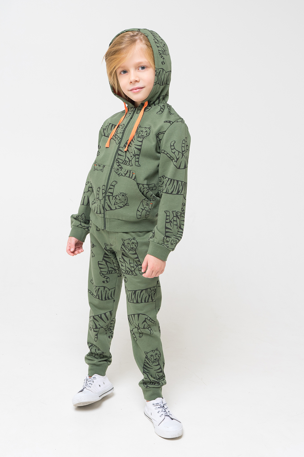 картинка Комплект для мальчика Crockid К 2662 бронзово-зеленый, тигры к1243 от магазина детских товаров ALiSa