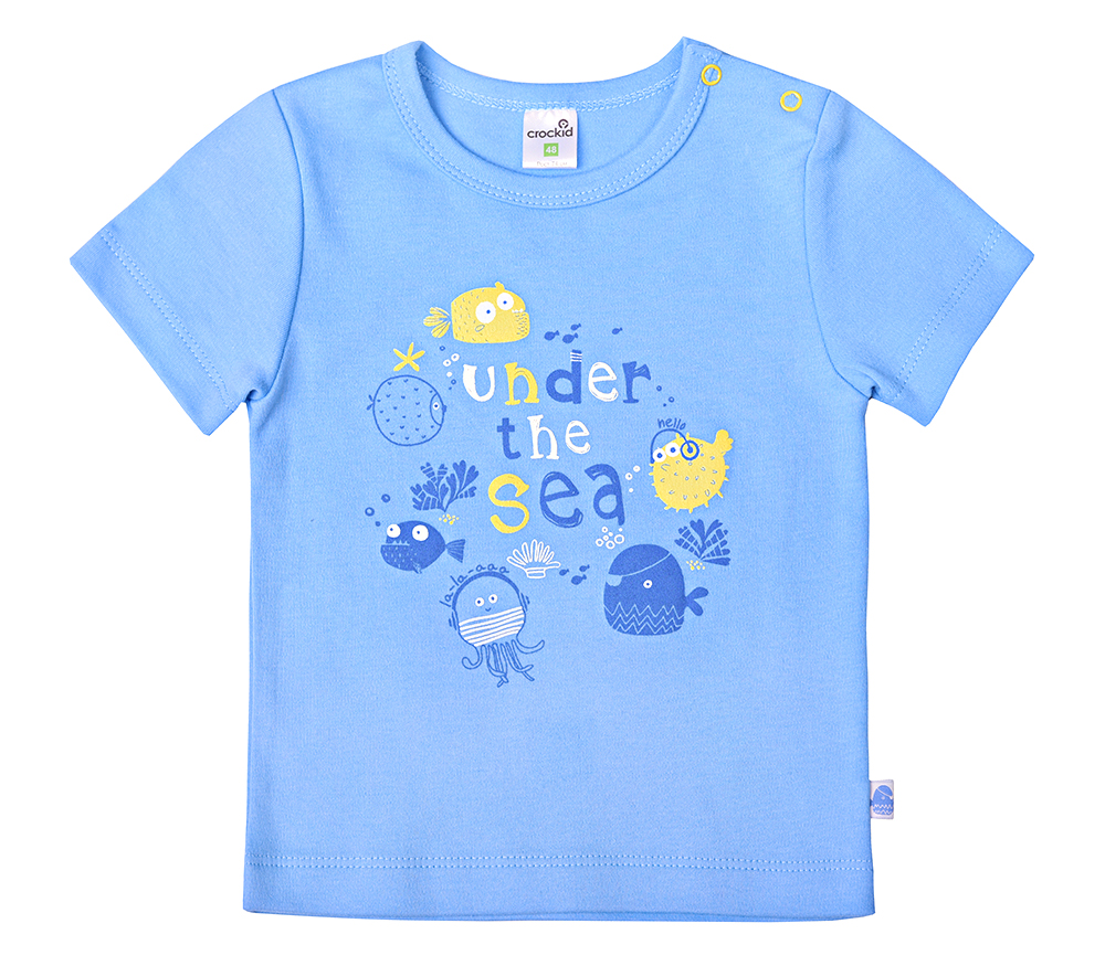 картинка Футболка для мальчика Crockid К 3513 небесный2 от магазина детских товаров ALiSa