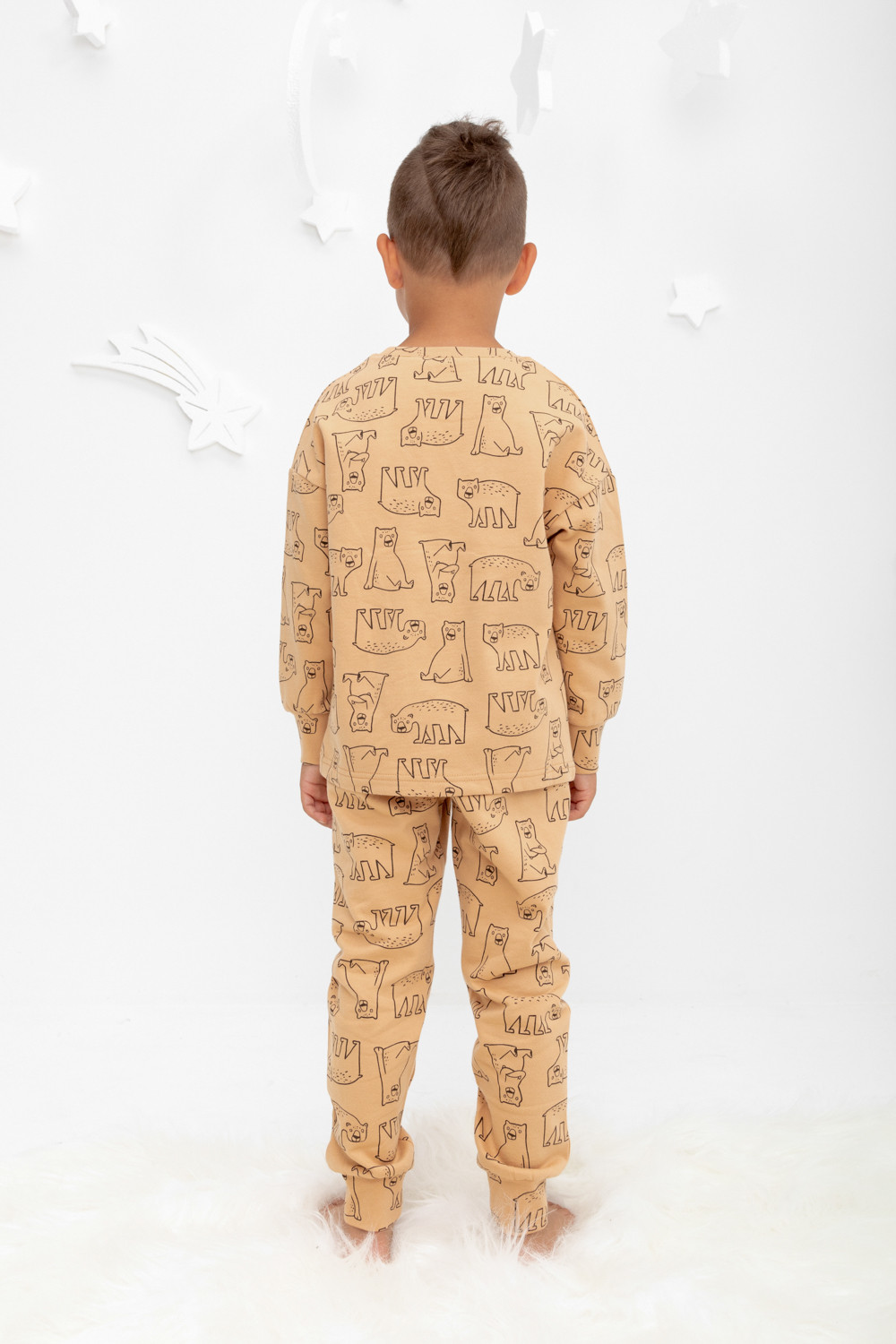 картинка Пижама для мальчика Crockid К 1587 итальянский песок, медведи от магазина детских товаров ALiSa
