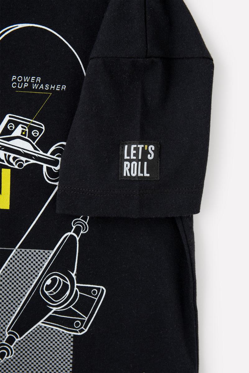 картинка Футболка для мальчика Crockid КР 301674 черный к330 от магазина детских товаров ALiSa