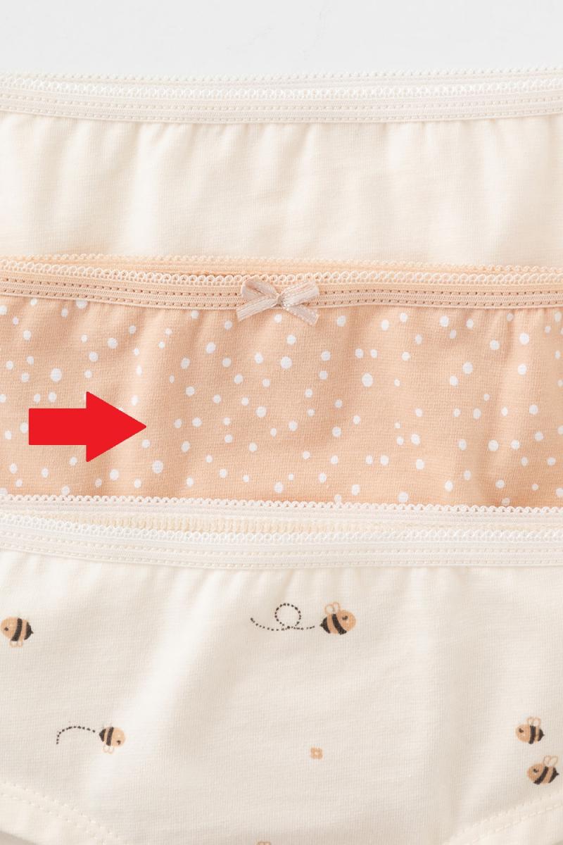 картинка Трусы для девочки Crockid К 1964-3 светлый песок, айвори, пчелки (точки) от магазина детских товаров ALiSa