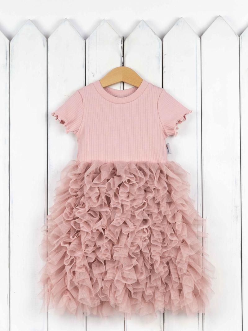 картинка Платье для девочки Baby Boom С228/3-К Стрейч розовый от магазина детских товаров ALiSa