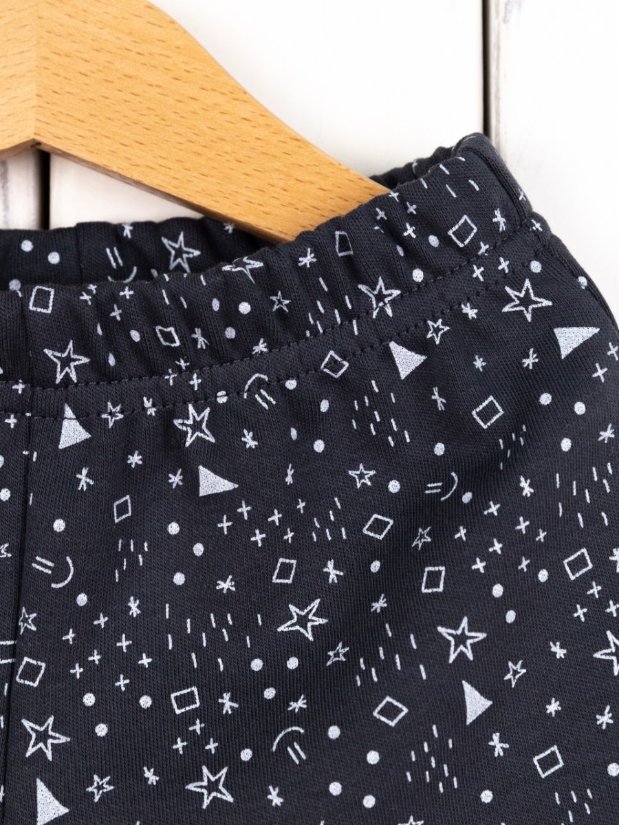 картинка Шорты для мальчика Baby Boom П136/1-И Значки серые на графите я735 от магазина детских товаров ALiSa