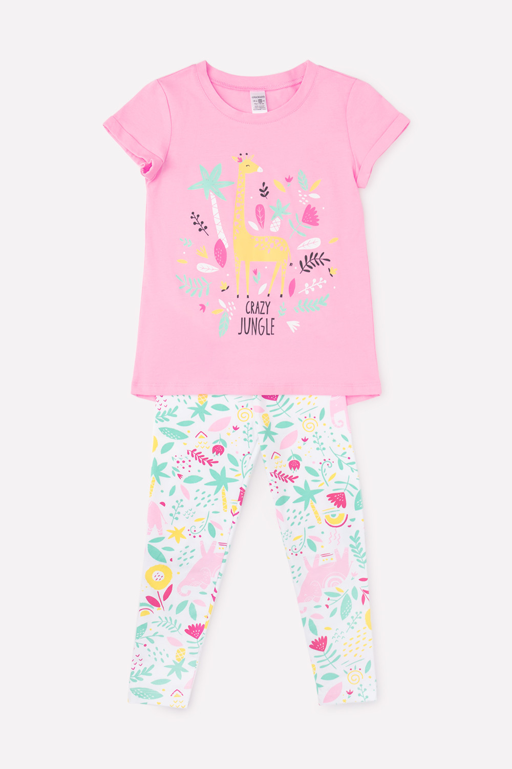картинка Комплект для девочки Crockid К 2761 светло-розовый + белый к1260 от магазина детских товаров ALiSa
