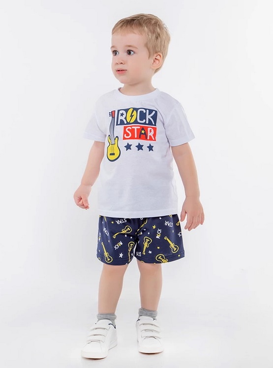 картинка Комплект для мальчика Youlala YLA 7955100701 Белый, темно синий от магазина детских товаров ALiSa