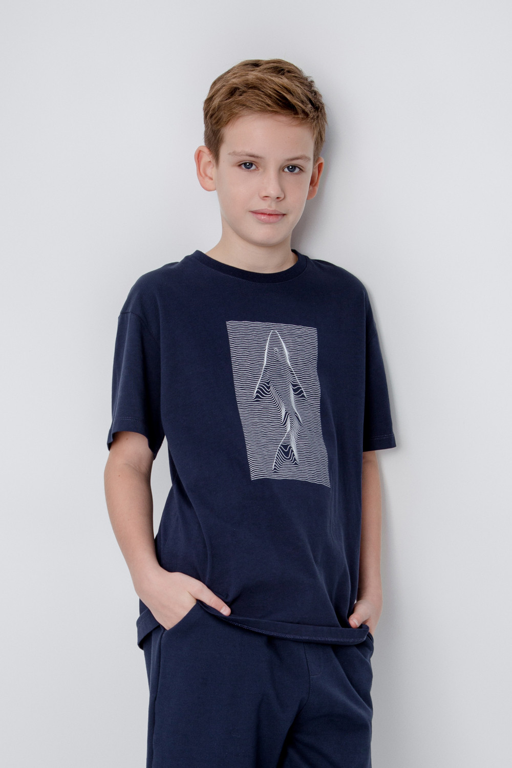 картинка Футболка для мальчика Crockid КБ 302082 индиго от магазина детских товаров ALiSa