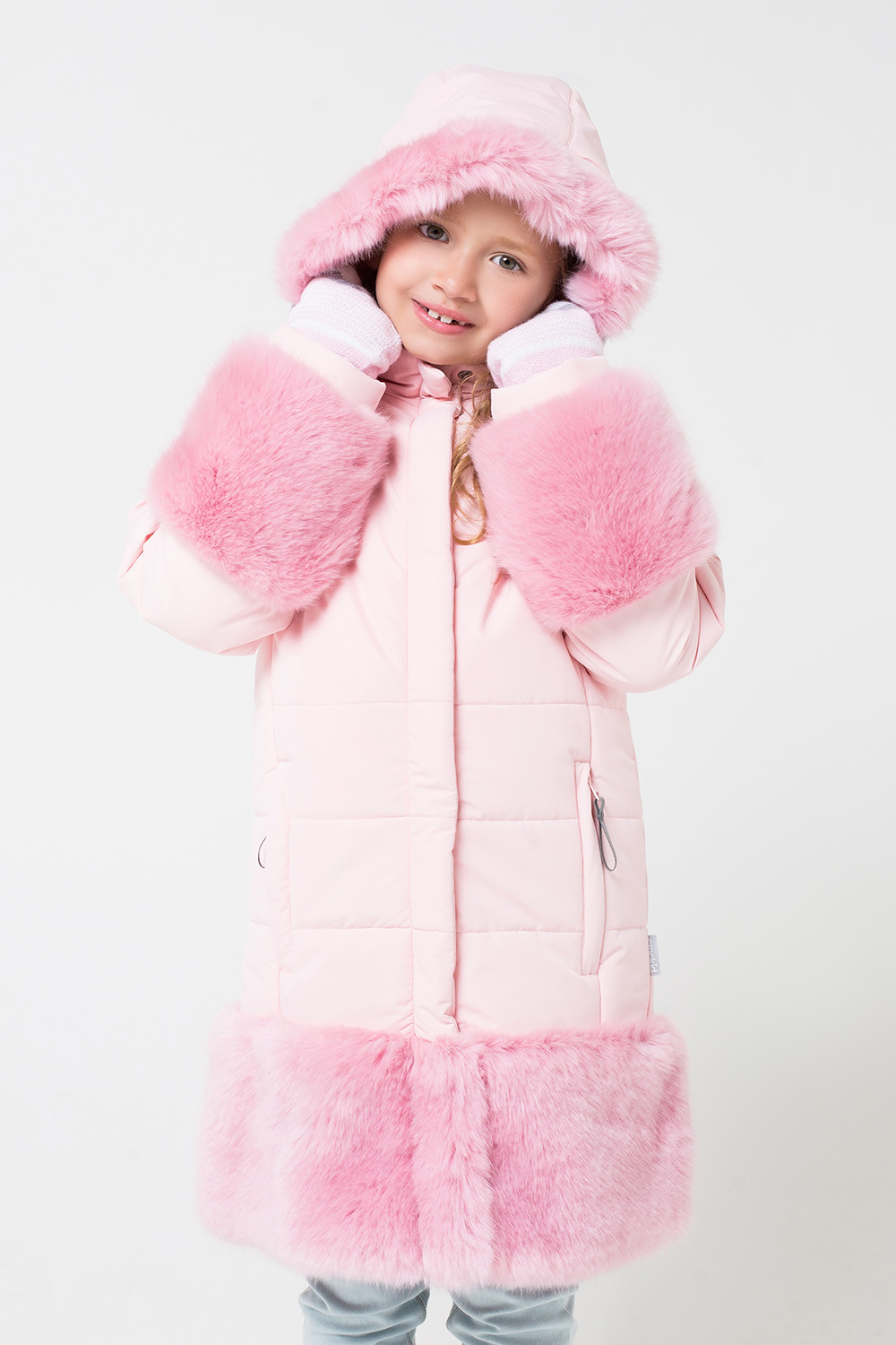картинка Пальто зимнее для девочки Crockid ВК 38035/1 ГР от магазина детских товаров ALiSa