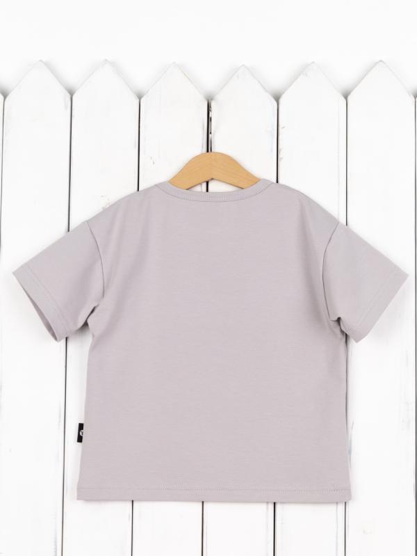 картинка Футболка для мальчика Baby Boom Ф154/7-К Светло-серый Б120 от магазина детских товаров ALiSa