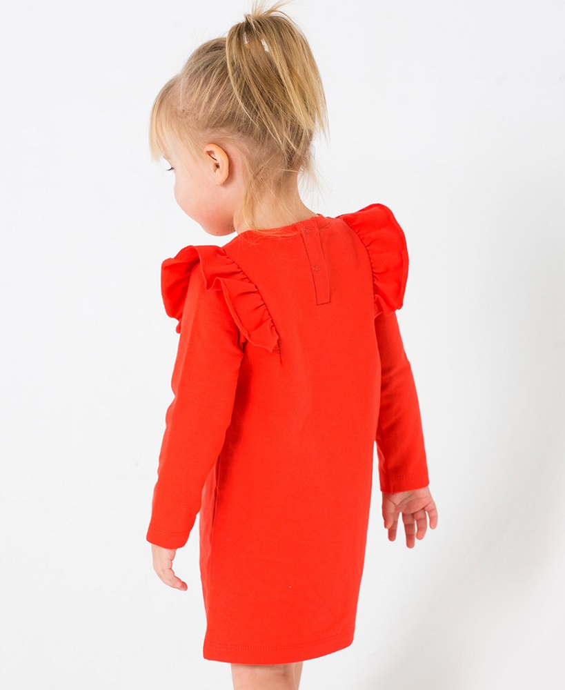 картинка Платье для девочки Crockid КР 5497 ярко-красный1 к197 от магазина детских товаров ALiSa