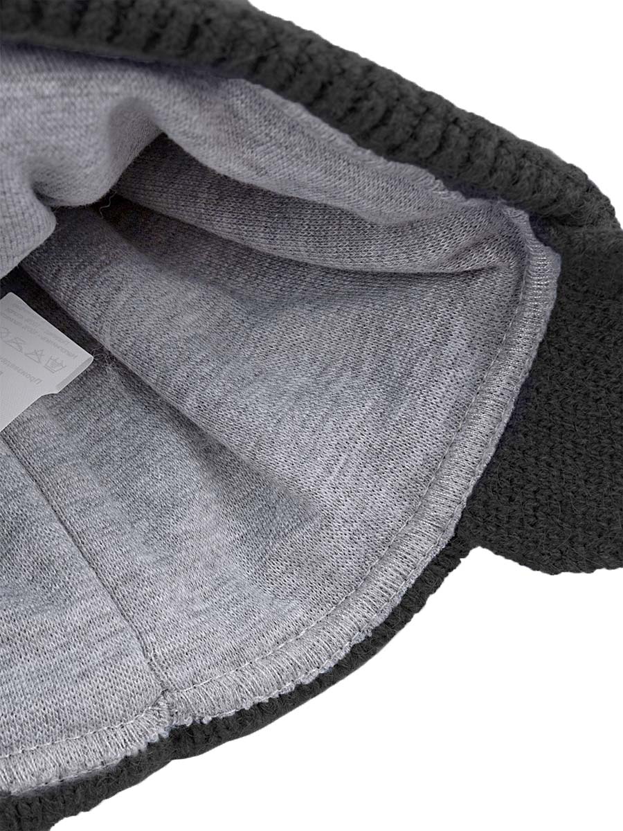 картинка Комплект шапка манишка для мальчика NIKASTYLE 12з16024 Черный от магазина детских товаров ALiSa