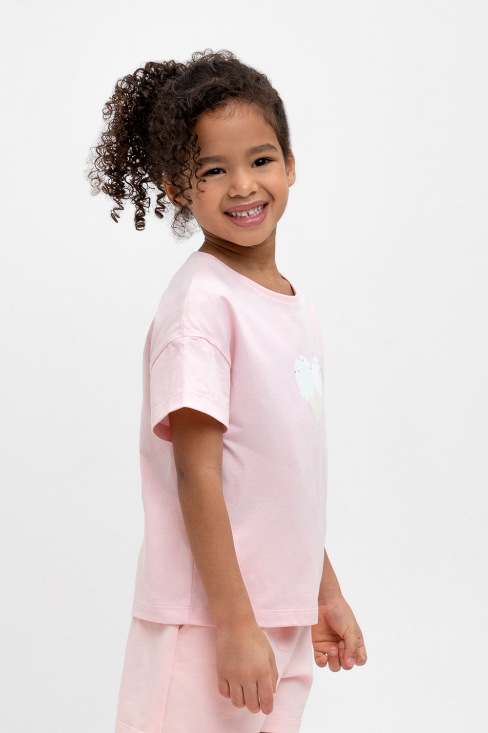 картинка Футболка для девочки Crockid КР 302434 светлый лосось к473 от магазина детских товаров ALiSa