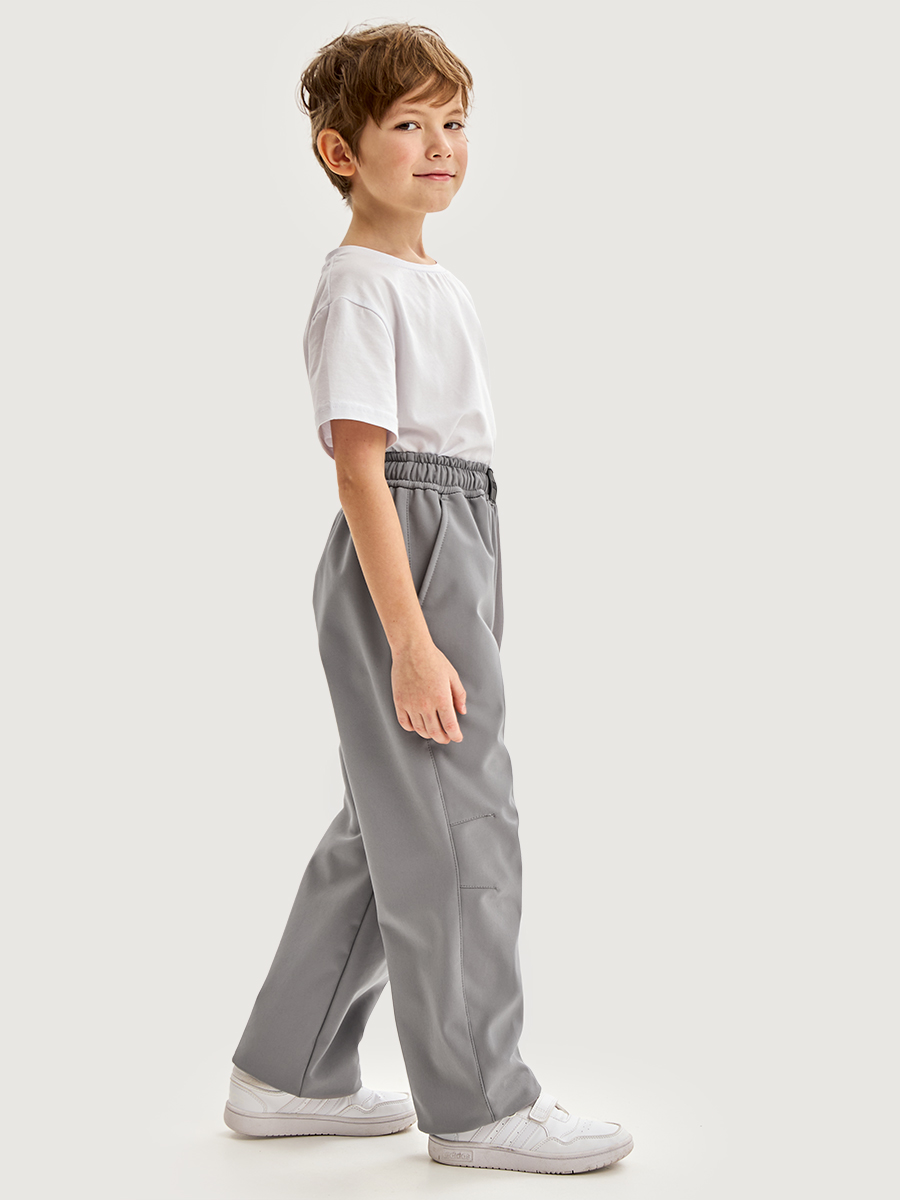 картинка Брюки Софтшел NIKASTYLE 2л19125 Серый от магазина детских товаров ALiSa
