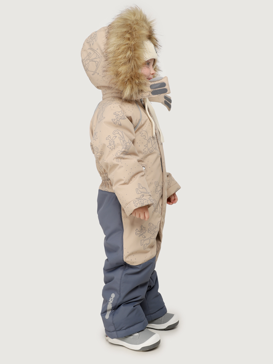 картинка Комбинезон для девочки NIKASTYLE 8з0425 Латте Серый от магазина детских товаров ALiSa