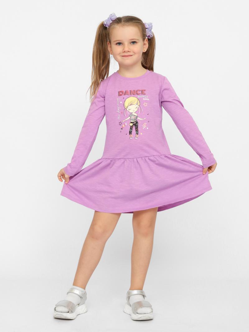 картинка Платье для девочки Cherubino CWKG 63276-45-331 Лаванда от магазина детских товаров ALiSa