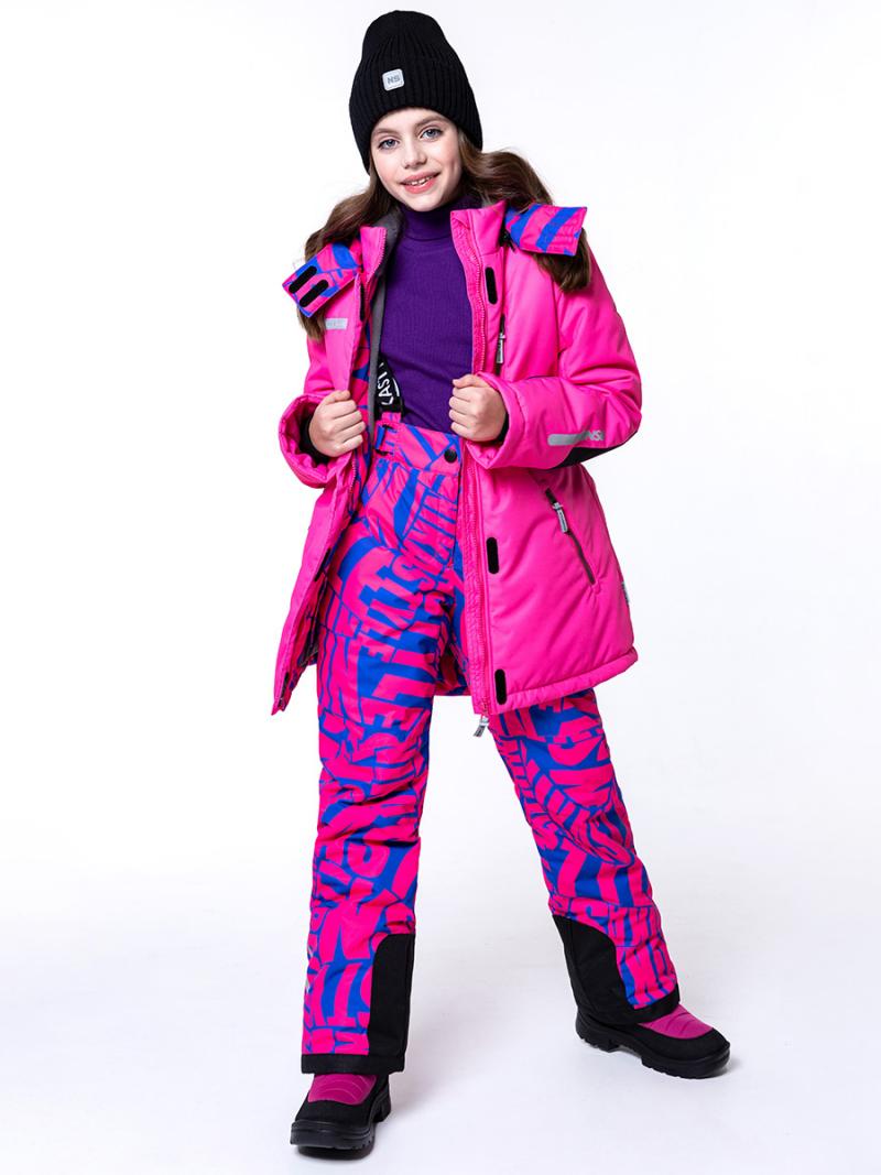 картинка Комплект зимний для девочки NIKASTYLE 7з2023 розовый неон ультрамарин от магазина детских товаров ALiSa