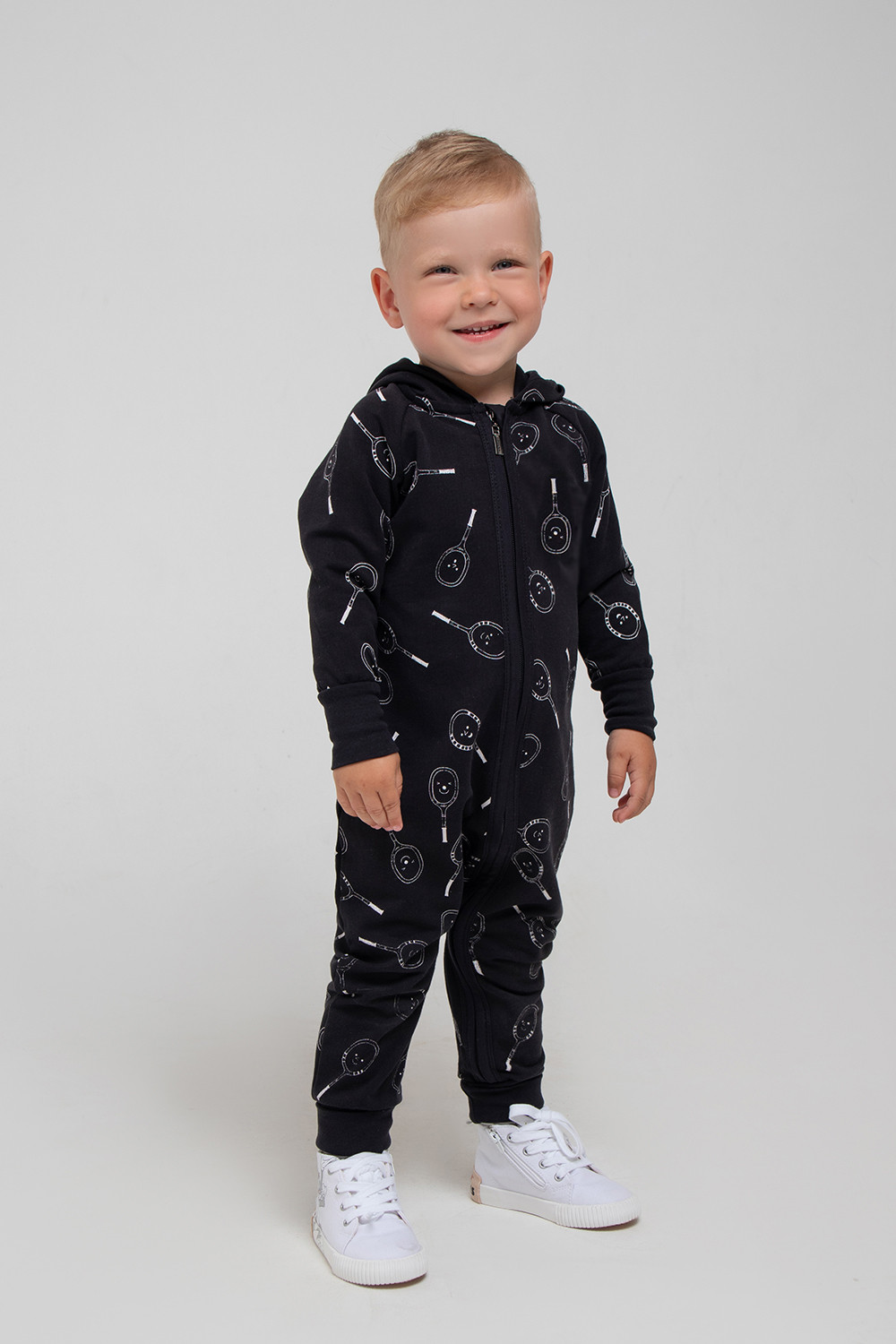 картинка Комбинезон для мальчика Crockid КР 6411 черный, теннисные ракетки к320 от магазина детских товаров ALiSa