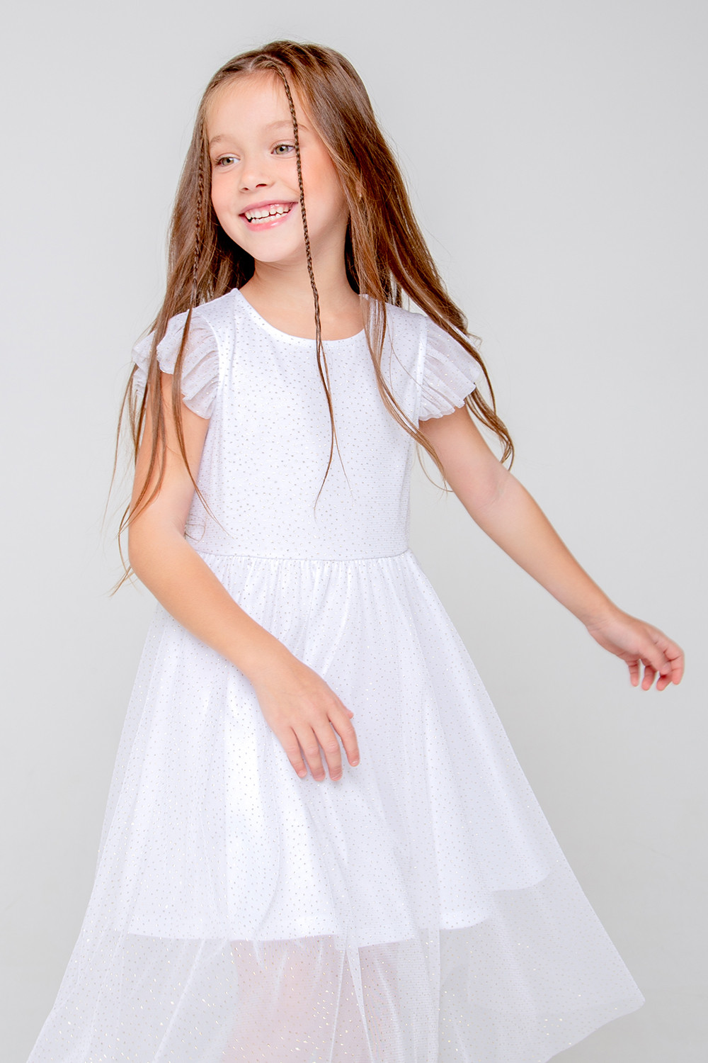 картинка Платье для девочки Crockid К 5528/3 белый от магазина детских товаров ALiSa