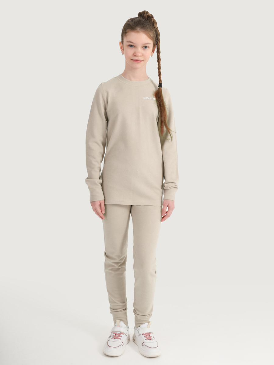 картинка Костюм для девочки NIKASTYLE 7т19225 Беж от магазина детских товаров ALiSa