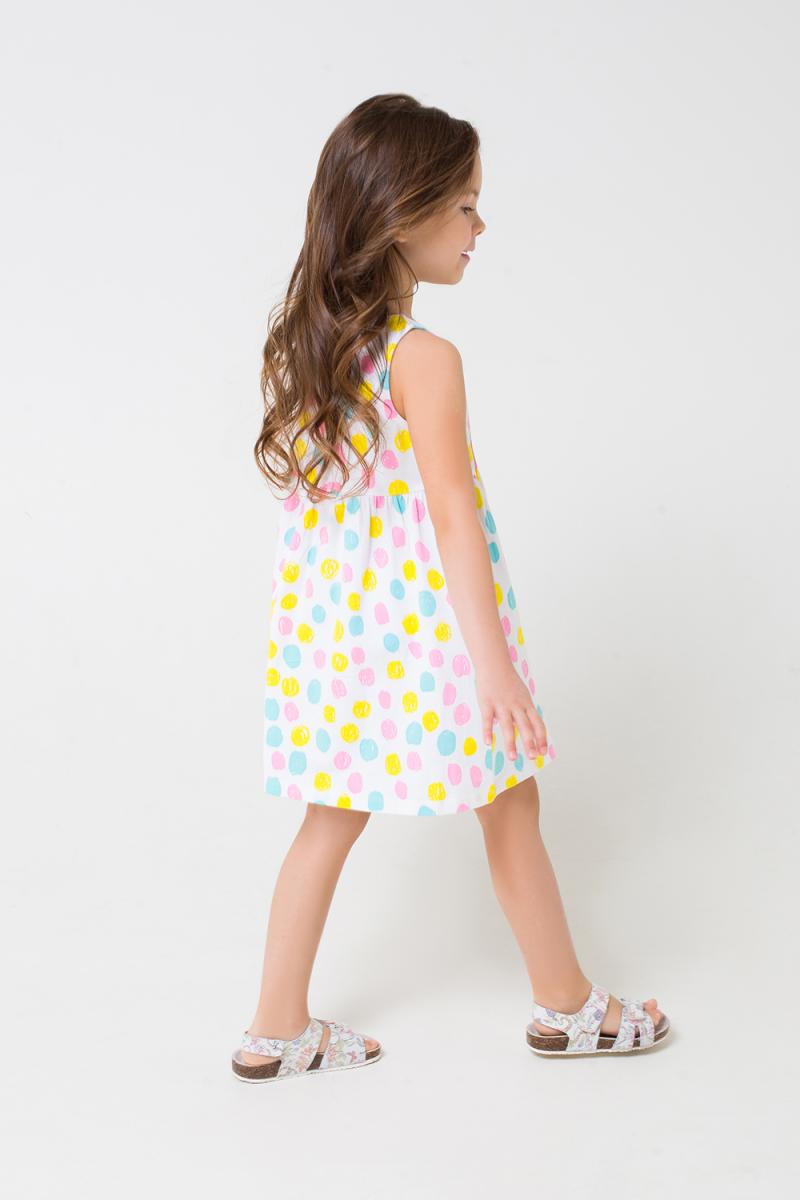 картинка Платье для девочки Crockid К 5590 белый, летний горошек к1244 от магазина детских товаров ALiSa