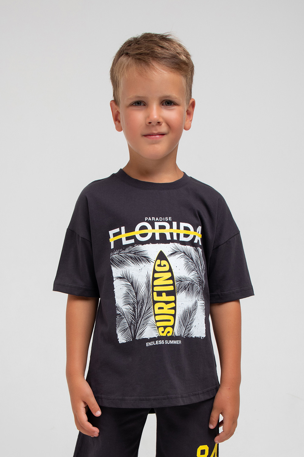 картинка Футболка для мальчика Crockid К 301619 угольный серый к1279 от магазина детских товаров ALiSa