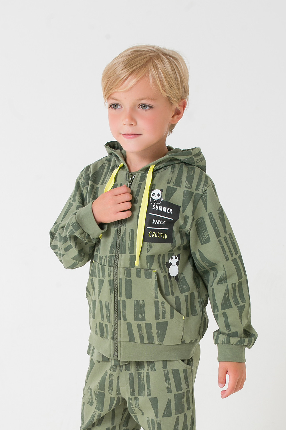 картинка Куртка для мальчика Crockid К 301311 темно-оливковый, бамбуковые палочки к1265 от магазина детских товаров ALiSa