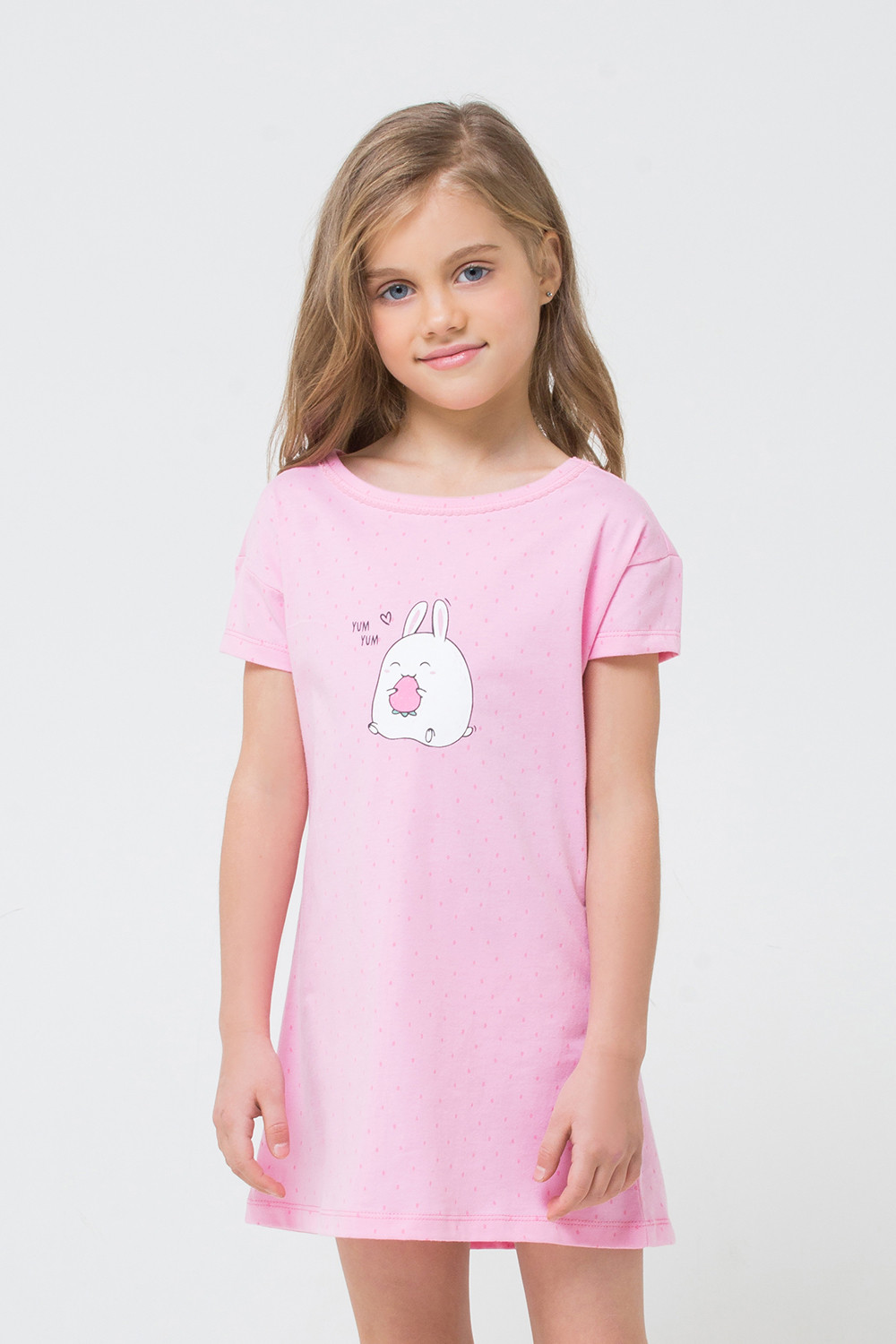 картинка Сорочка для девочки Crockid К 1145 крапинка на розовой вишне от магазина детских товаров ALiSa